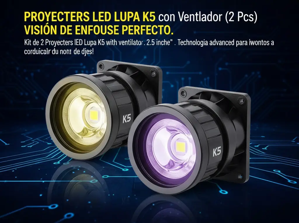 Proyectores LED Lupa K5 con Ventilador